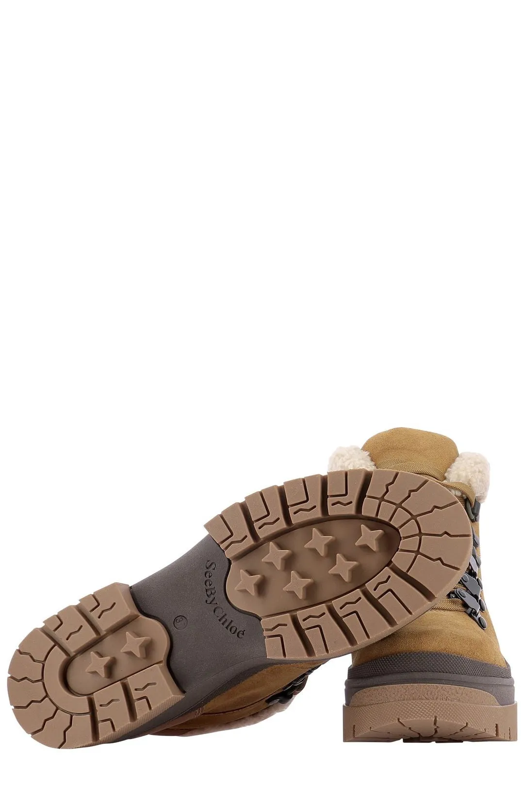 See by Chlo Round Toe Lace-Up Boots