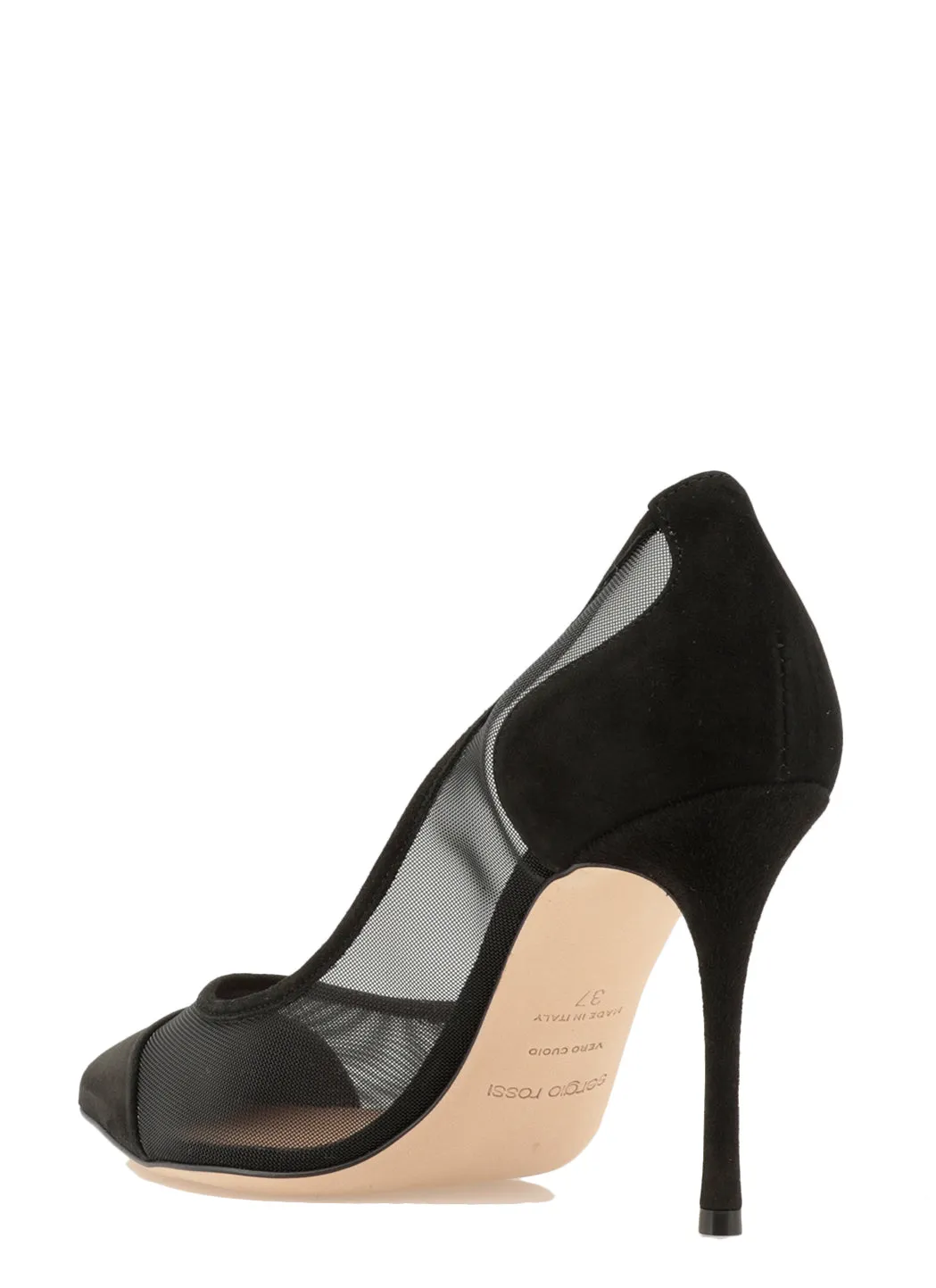 Sergio Rossi Godiva Mesh Pointed-Toe Pumps