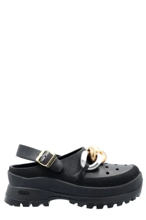 Stella McCartney Chain-Link Slingback Strap Clogs