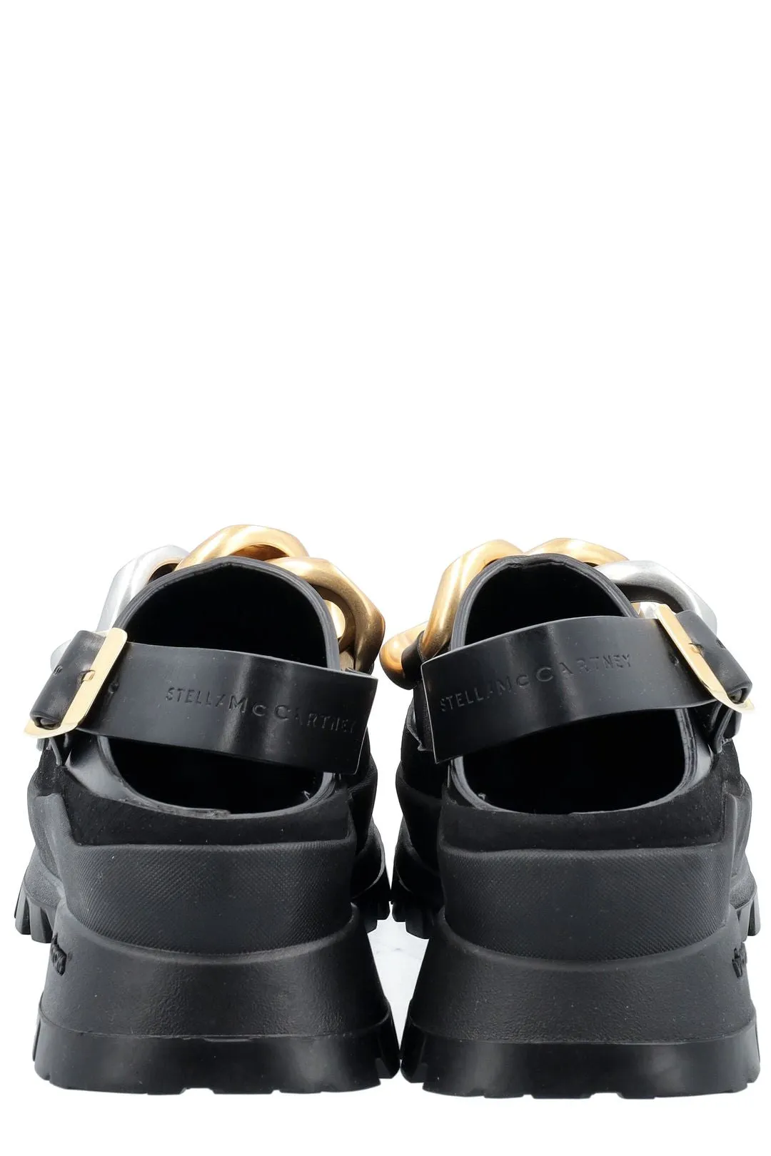 Stella McCartney Chain-Link Slingback Strap Clogs