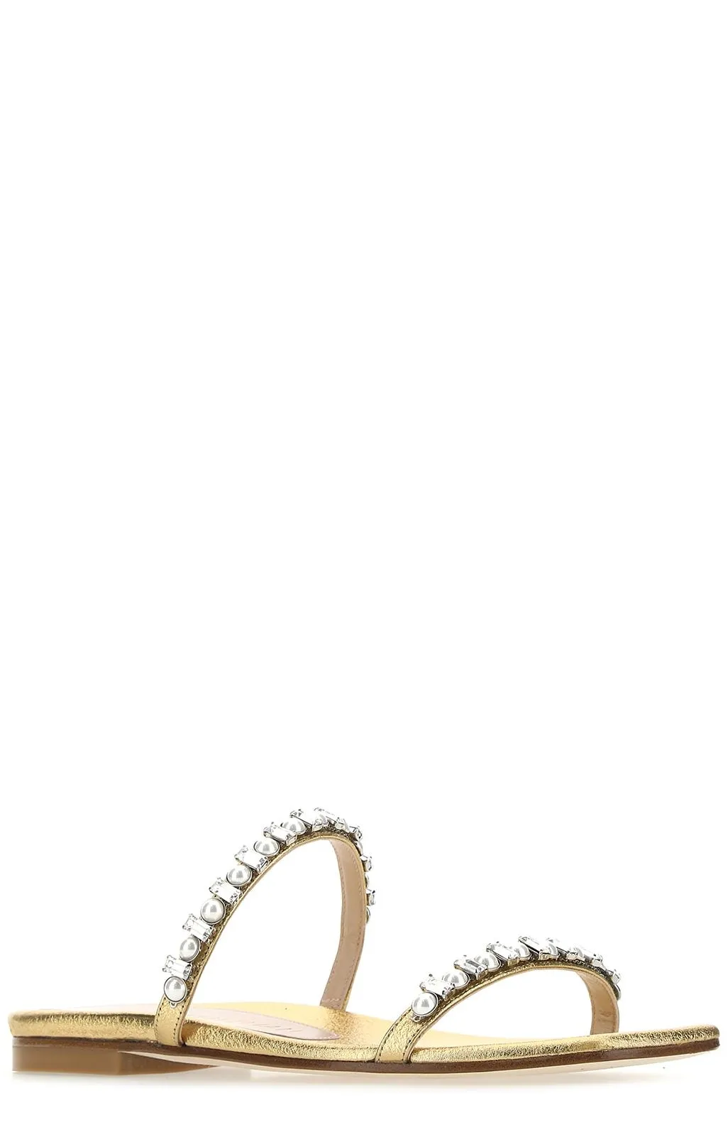 Stuart Weitzman Aleena Embellished Flat Sandals