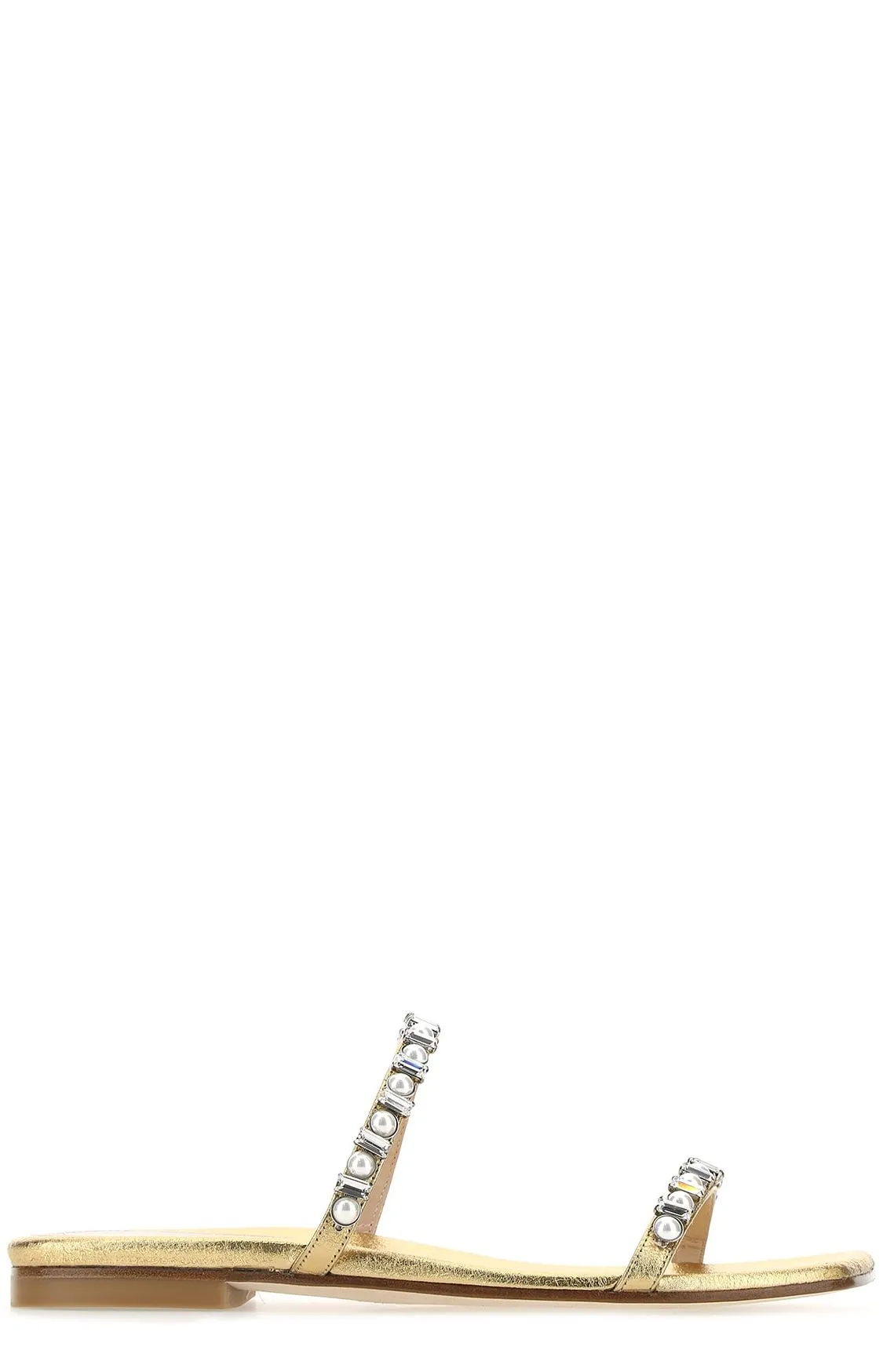 Stuart Weitzman Aleena Embellished Flat Sandals