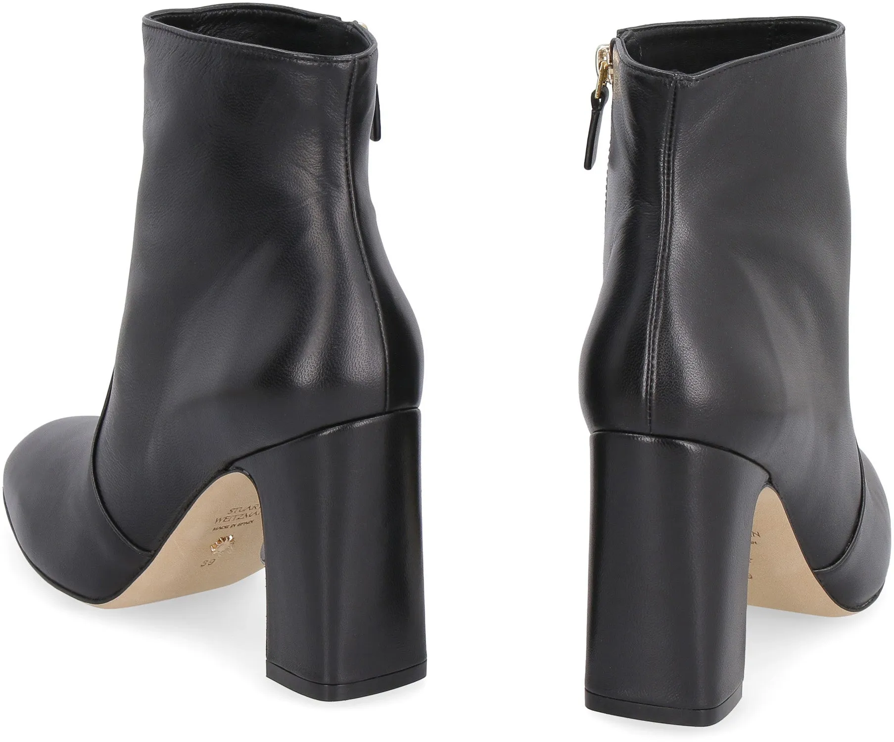 Stuart Weitzman Block-Heel Ankle Boots