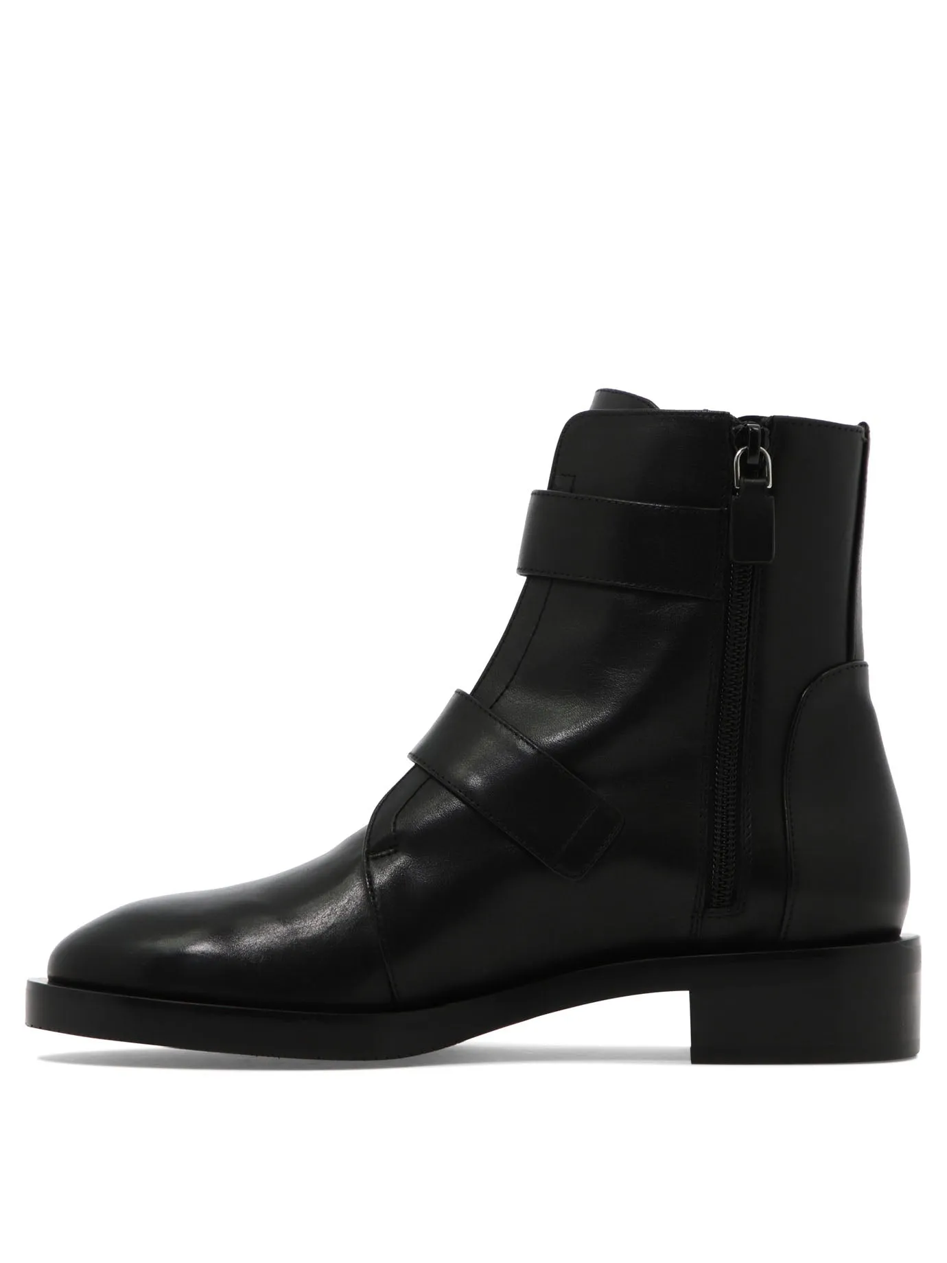 Stuart Weitzman Embellished Buckled Ankle Boots