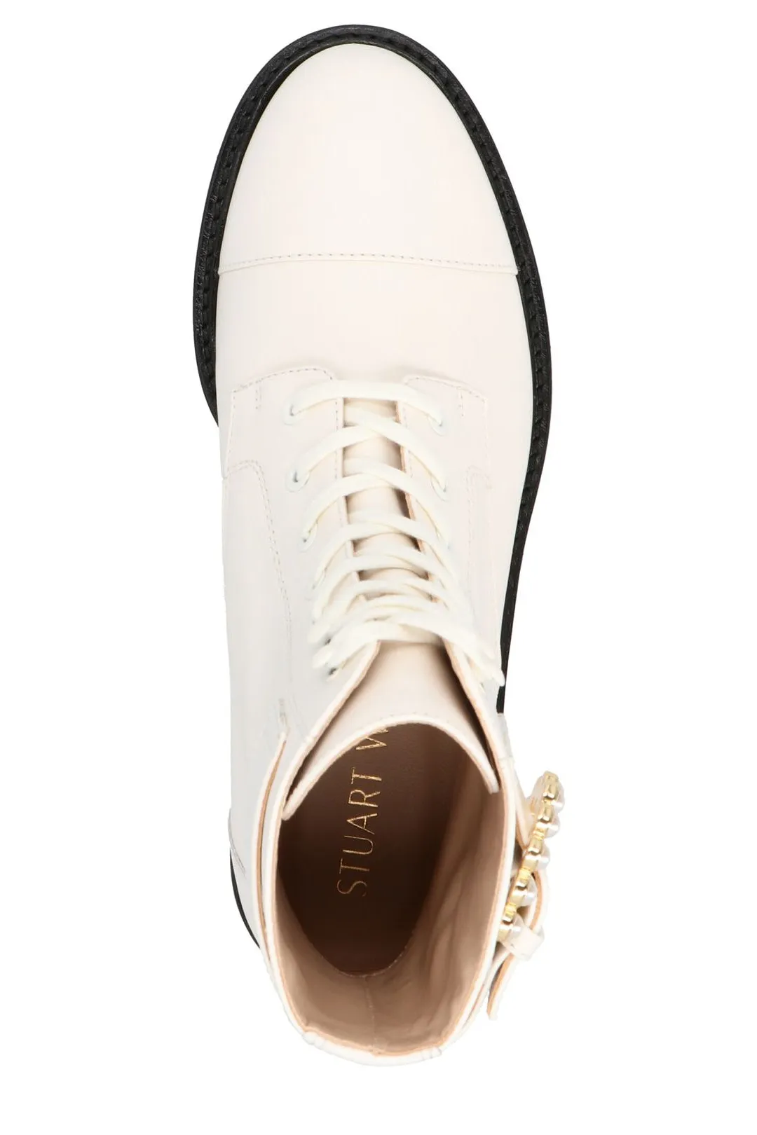 Stuart Weitzman Embellished-Buckled Combat Boots