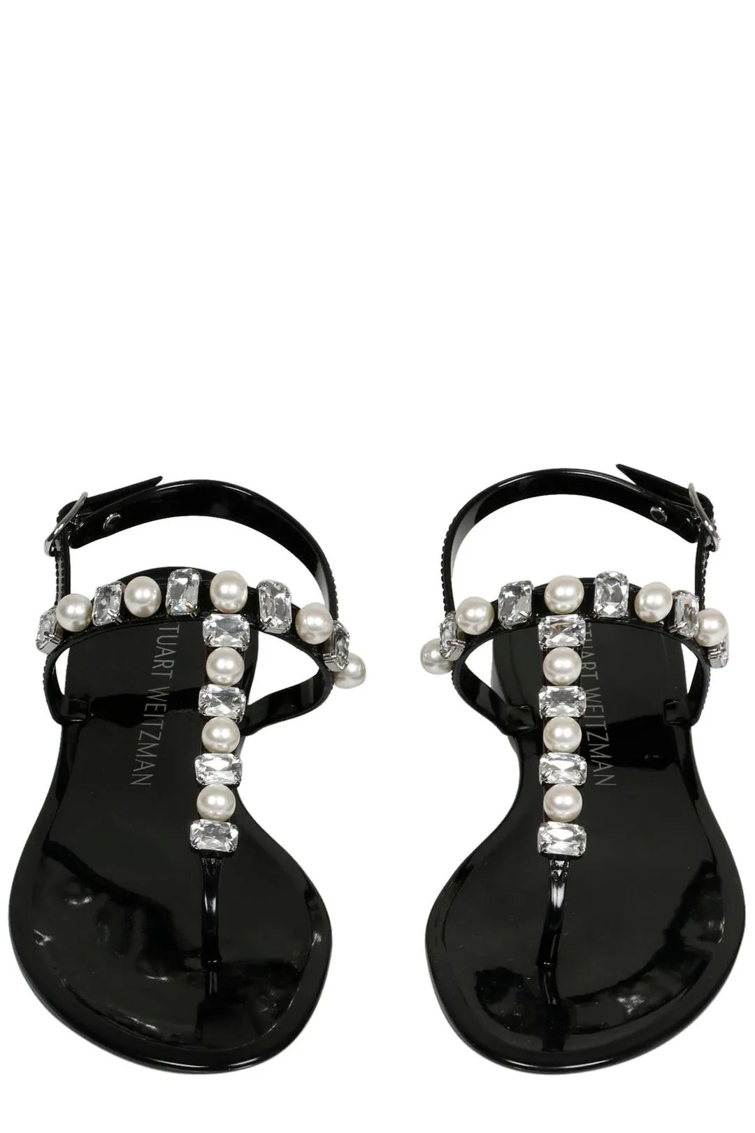 Stuart Weitzman Goldie Embellished Jelly Sandals