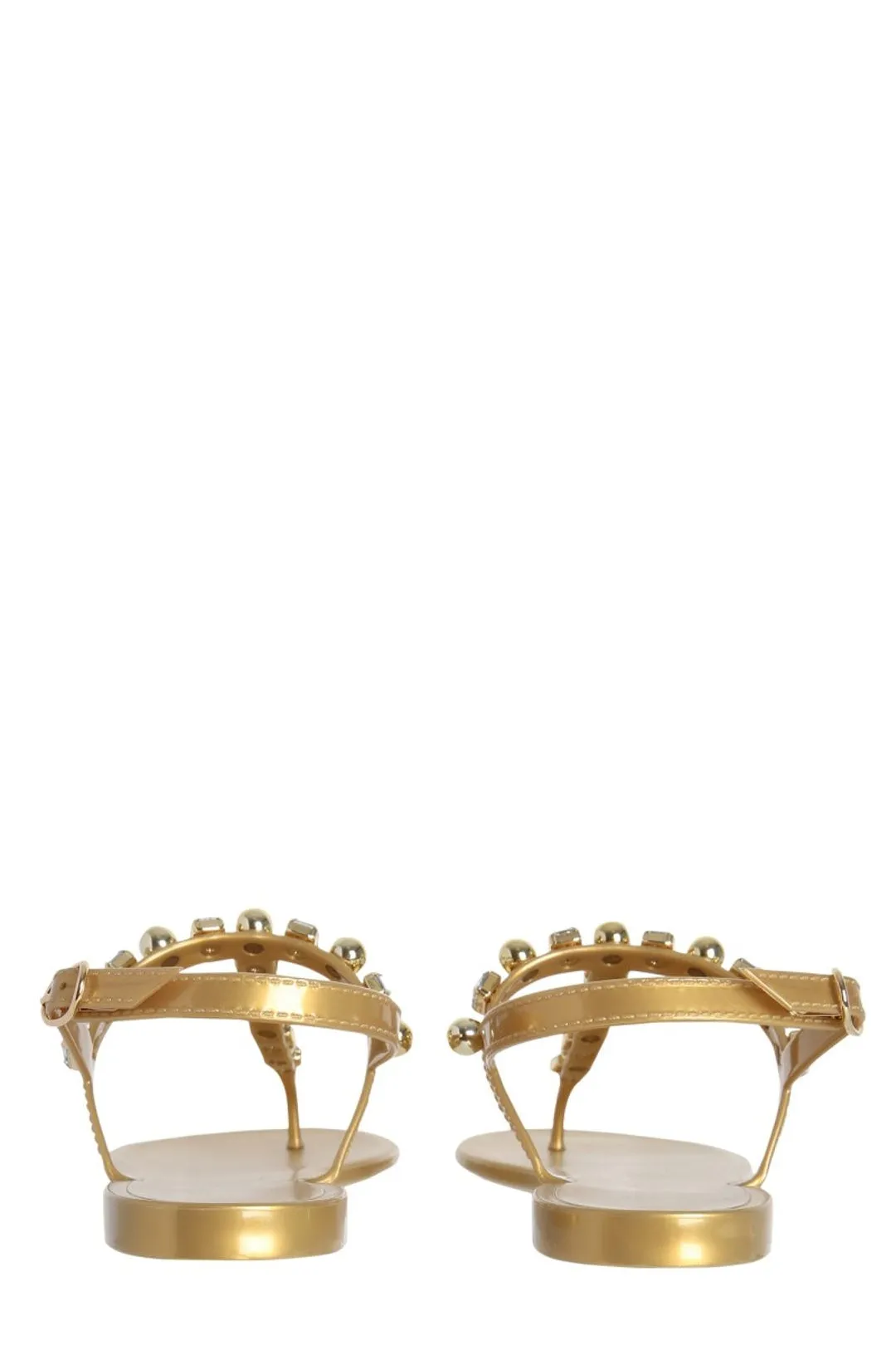 Stuart Weitzman Jelly Goldie Embellished Sandals