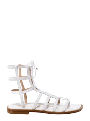 Stuart Weitzman Lace-Up Caged Sandals