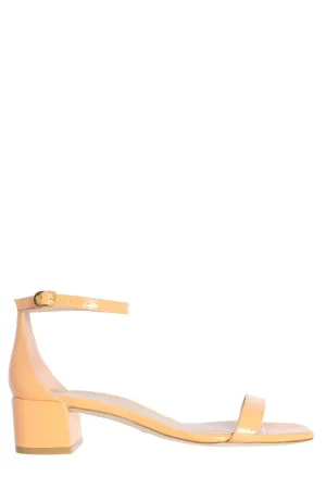 Stuart Weitzman Nudist Curve 35 Block Heel Sandals