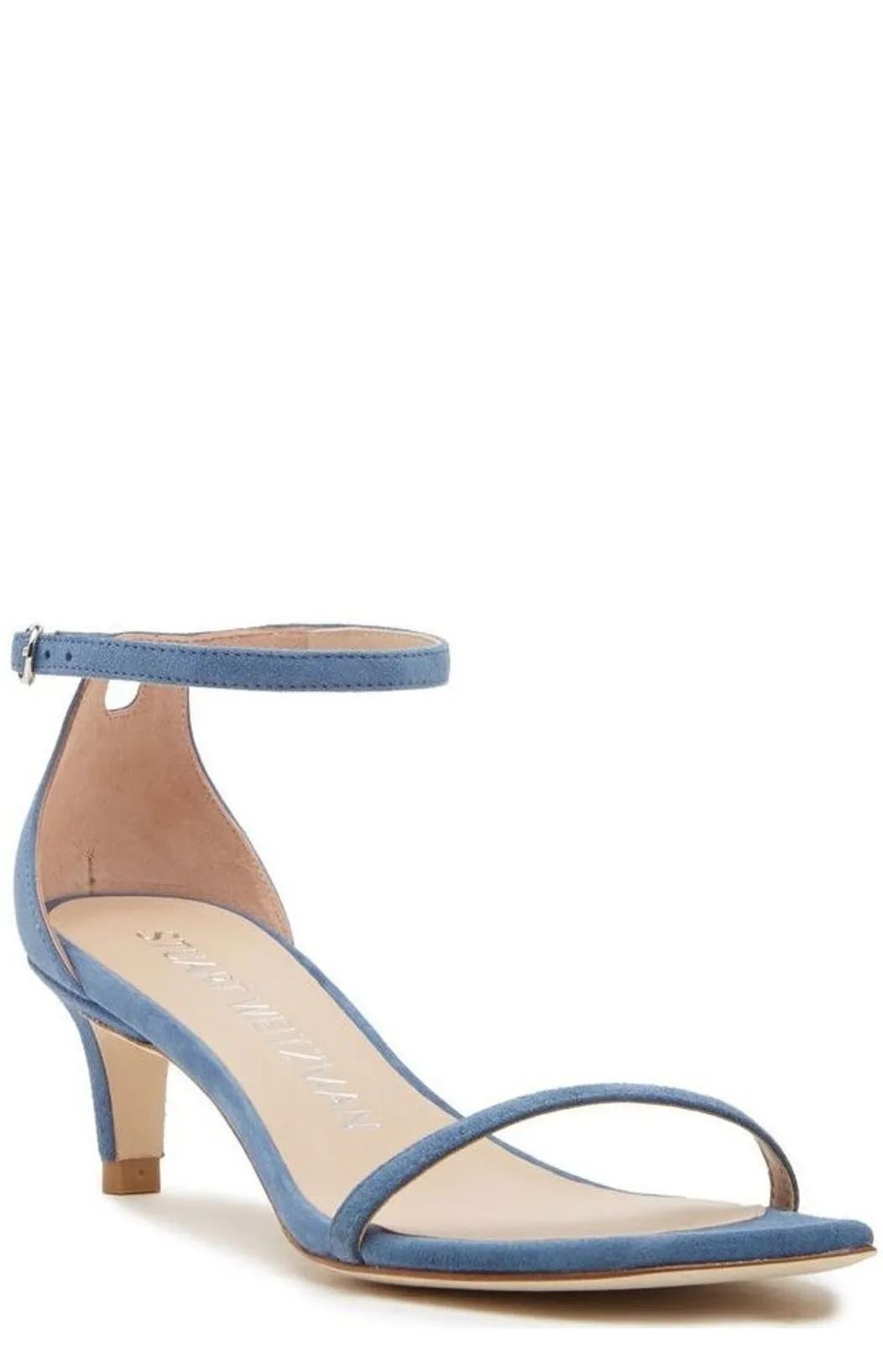 Stuart Weitzman Nudist Curve Ankle Strap Sandals