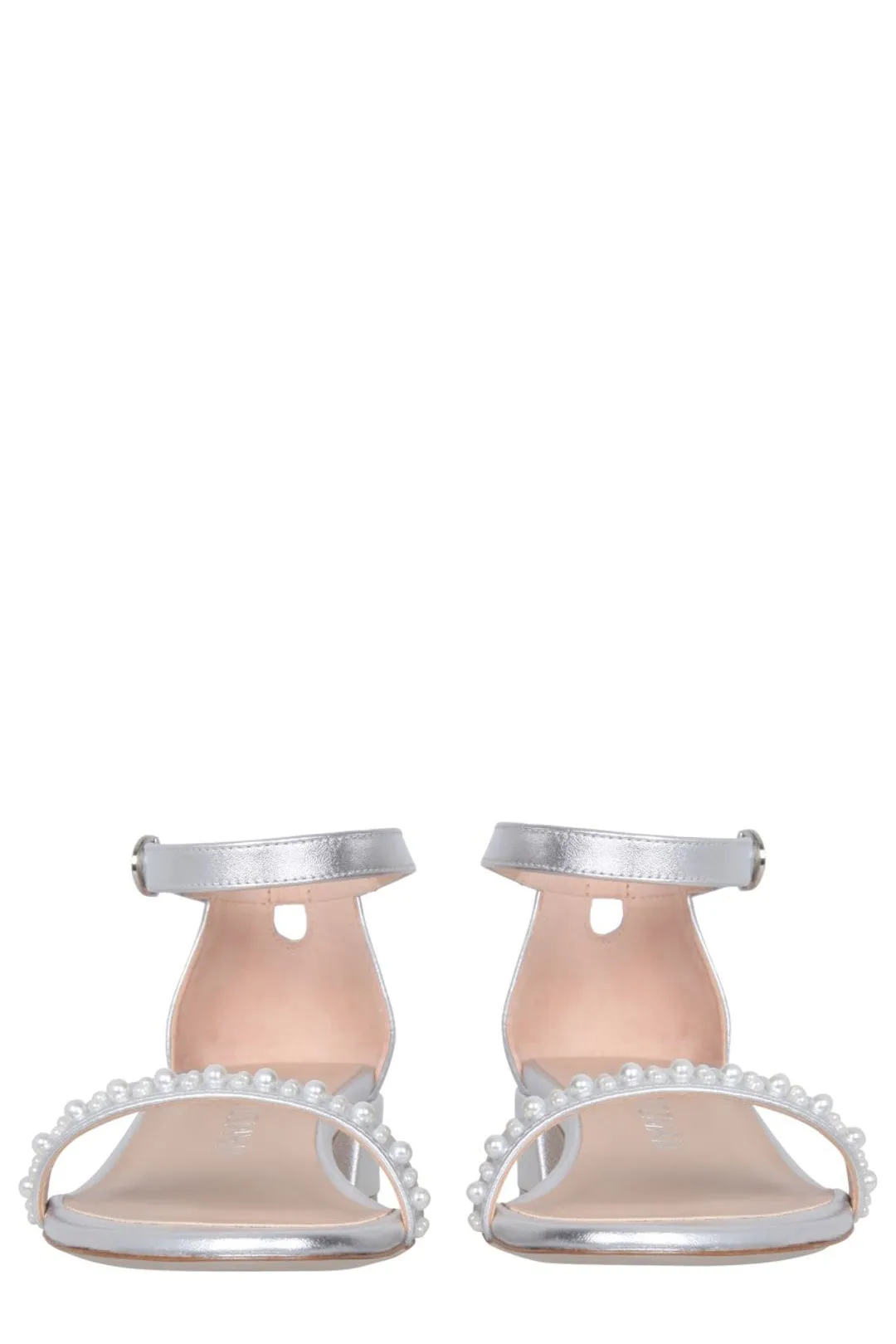 Stuart Weitzman Nudist Embellished Buckled Sandals