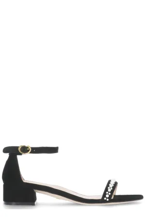 Stuart Weitzman Nudist Embellished Buckled Sandals