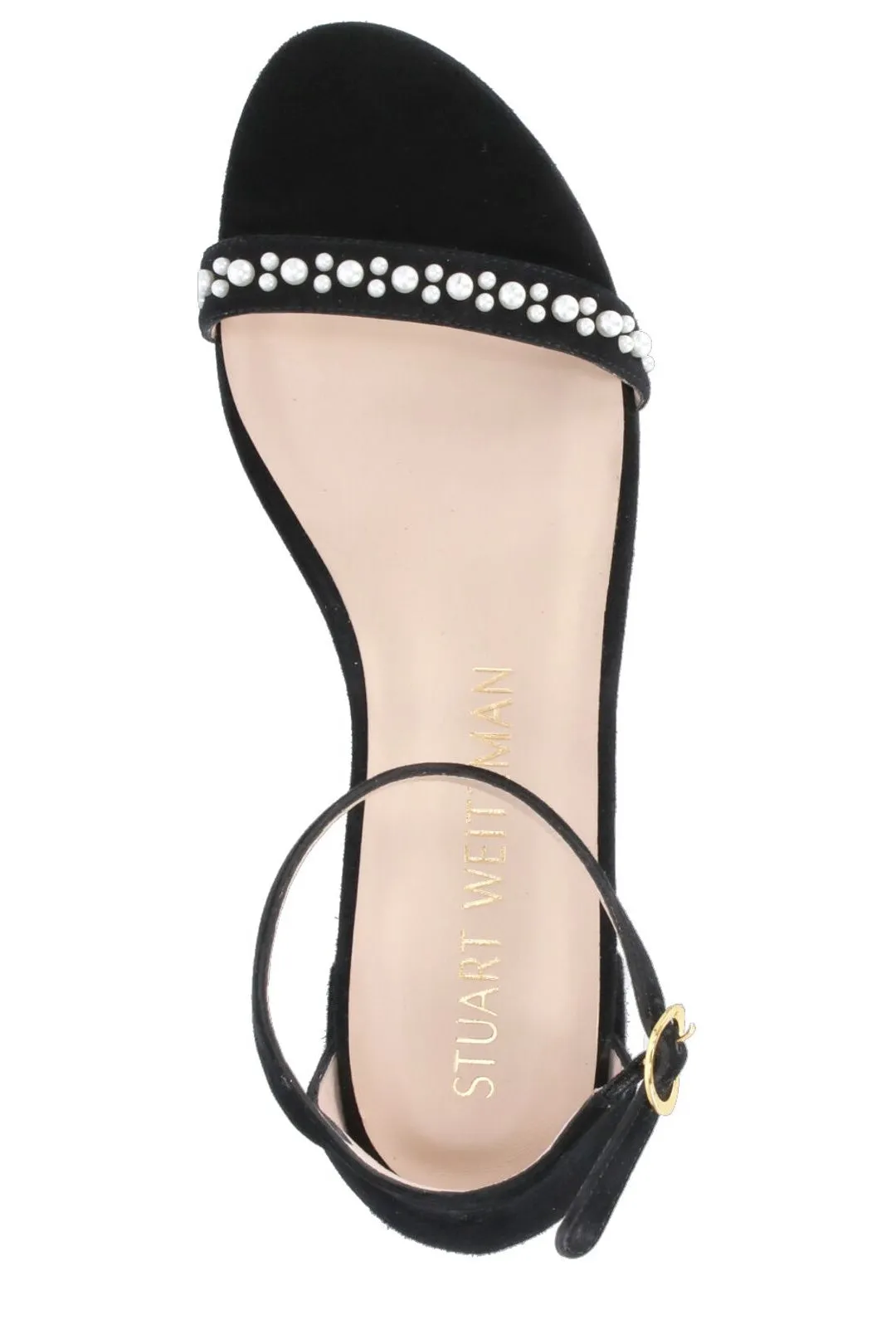 Stuart Weitzman Nudist Embellished Buckled Sandals