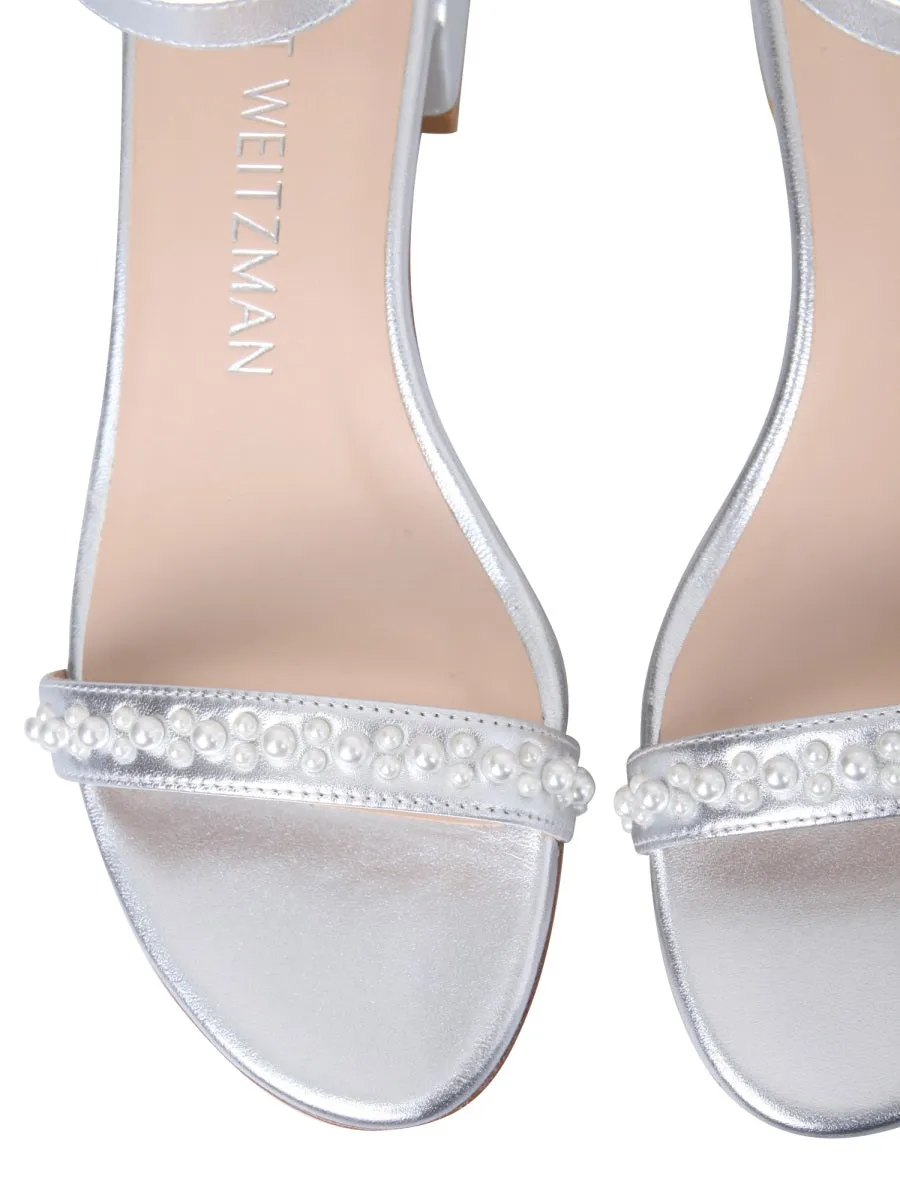 Stuart Weitzman Nudist Embellished Buckled Sandals