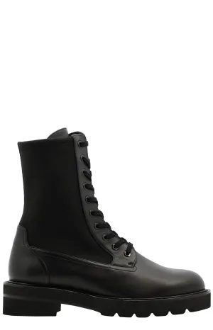 Stuart Weitzman Panelled Lace-Up Boots