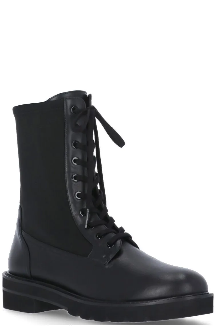 Stuart Weitzman Panelled Lace-Up Boots