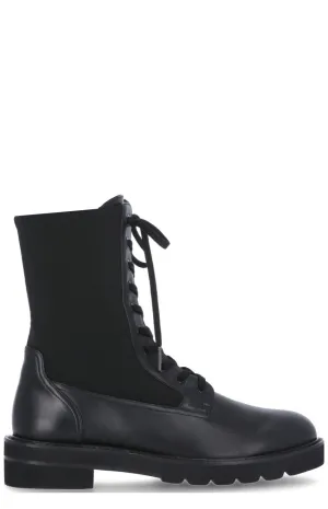 Stuart Weitzman Panelled Lace-Up Boots