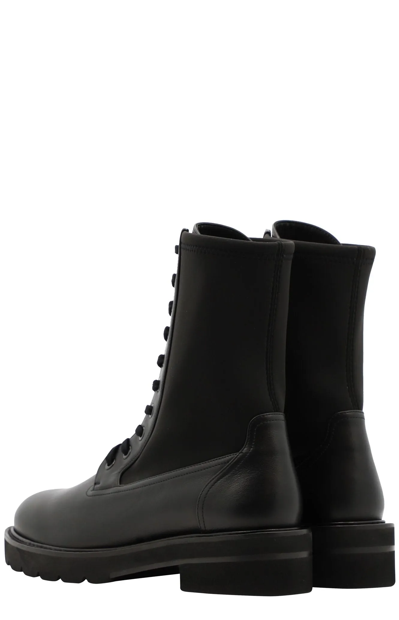 Stuart Weitzman Panelled Lace-Up Boots