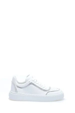 Stuart Weitzman Ryan Studded Lace-Up Sneakers