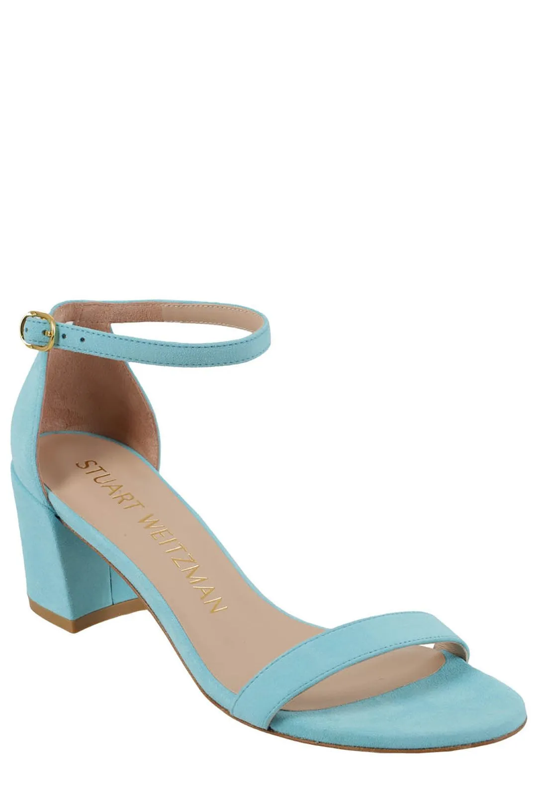 Stuart Weitzman Simple Open Toe Ankle Strap Sandals