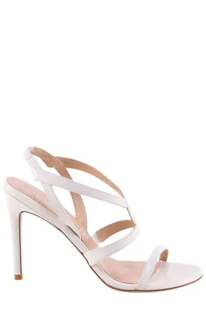 Stuart Weitzman Soiree Interlocking Straps Heeled Sandals