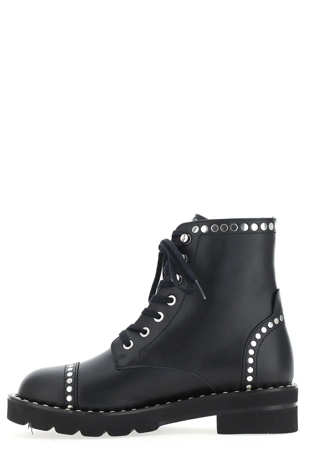 Stuart Weitzman Studed Lace-Up Boots