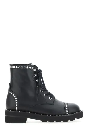 Stuart Weitzman Studed Lace-Up Boots