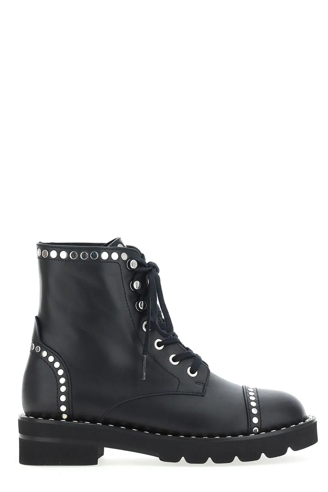 Stuart Weitzman Studed Lace-Up Boots