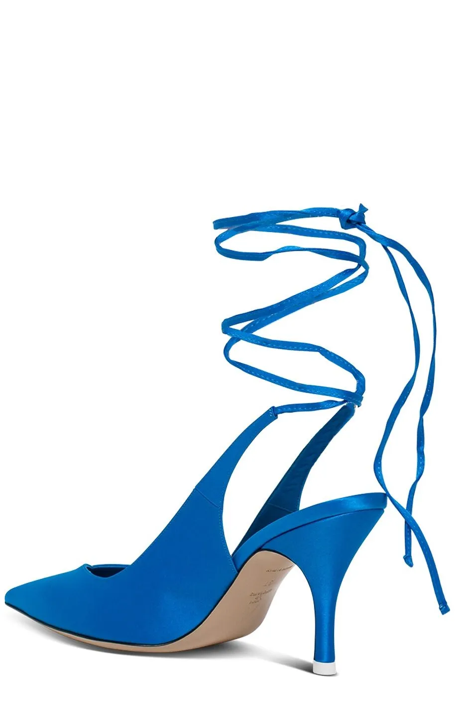 The Attico Pointed-Toe Lace-Up Pumps