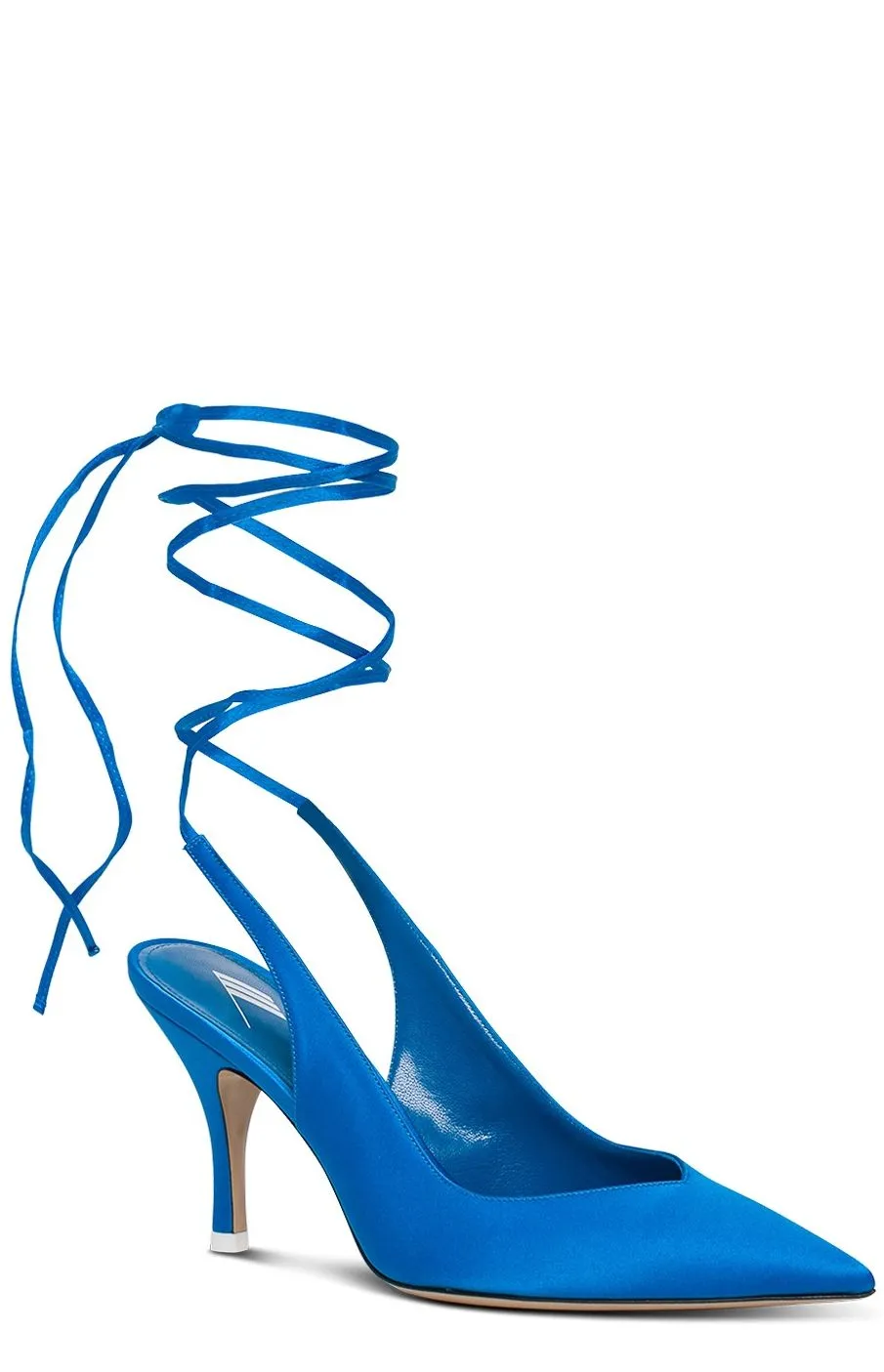The Attico Pointed-Toe Lace-Up Pumps