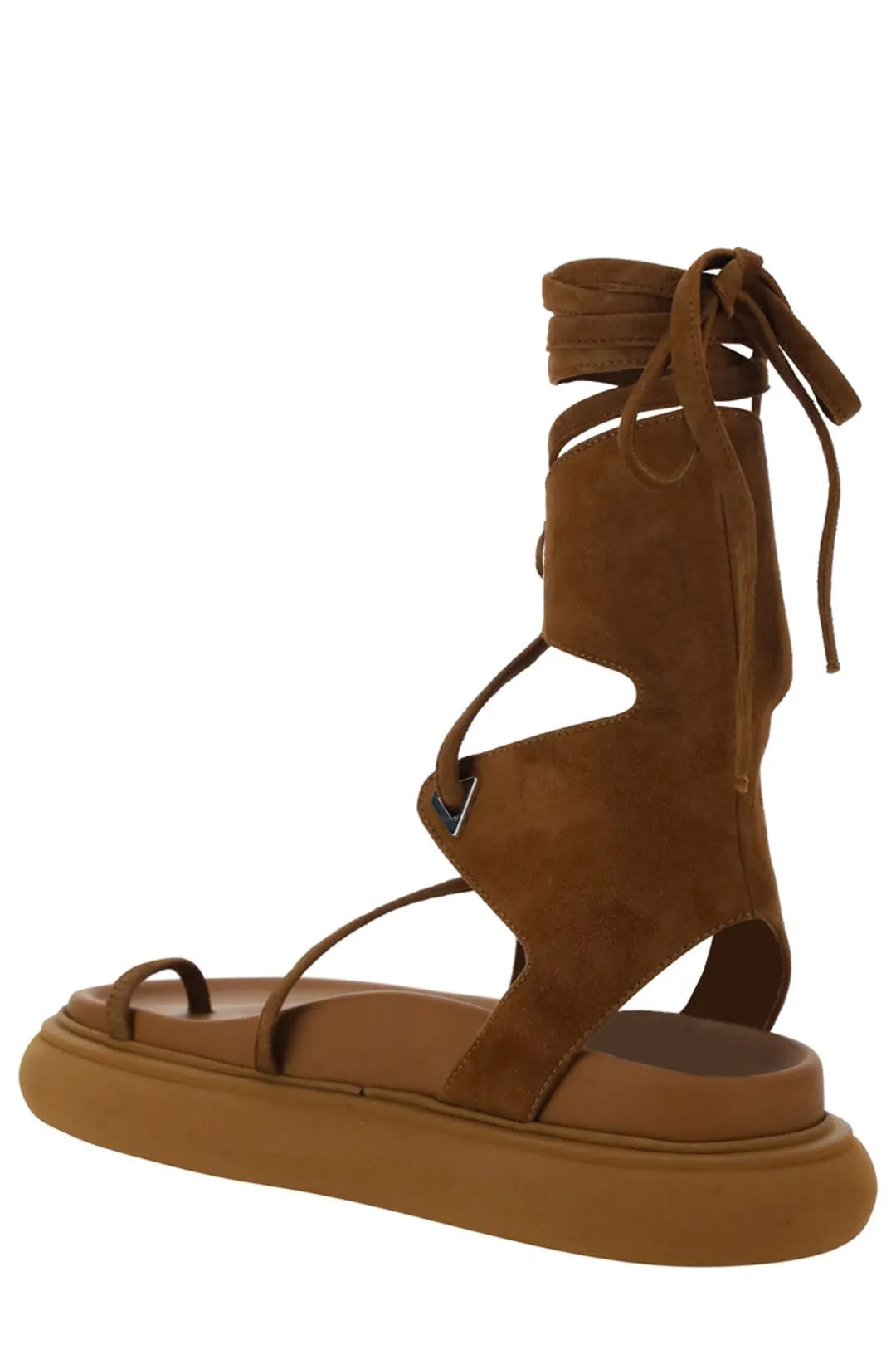 The Attico Selene Lace-Up Flat Sandal