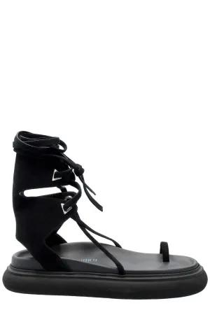 The Attico Selene Lace-Up Flat Sandals