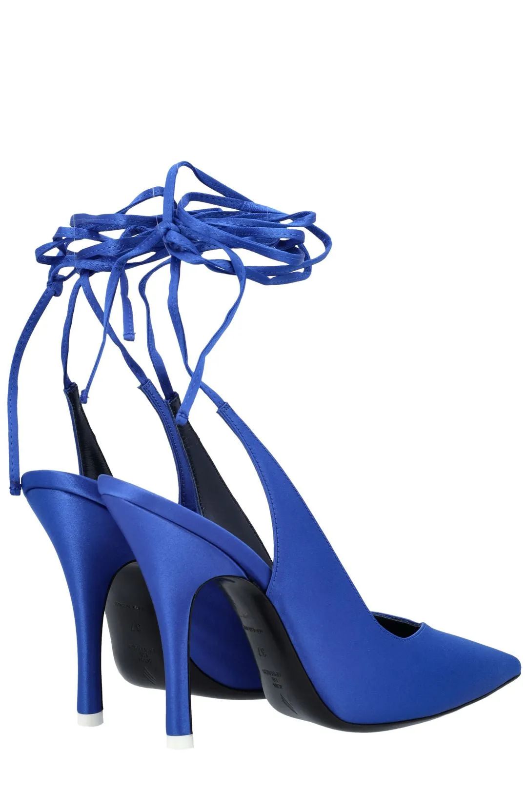 The Attico Venus Wrap-Tie Ankle Slingback Pumps