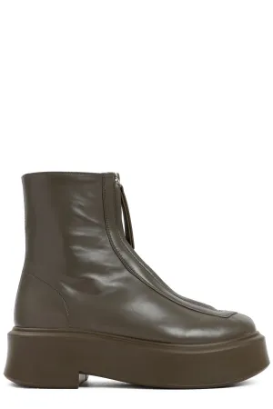 The Row Zipped Ankle Boots