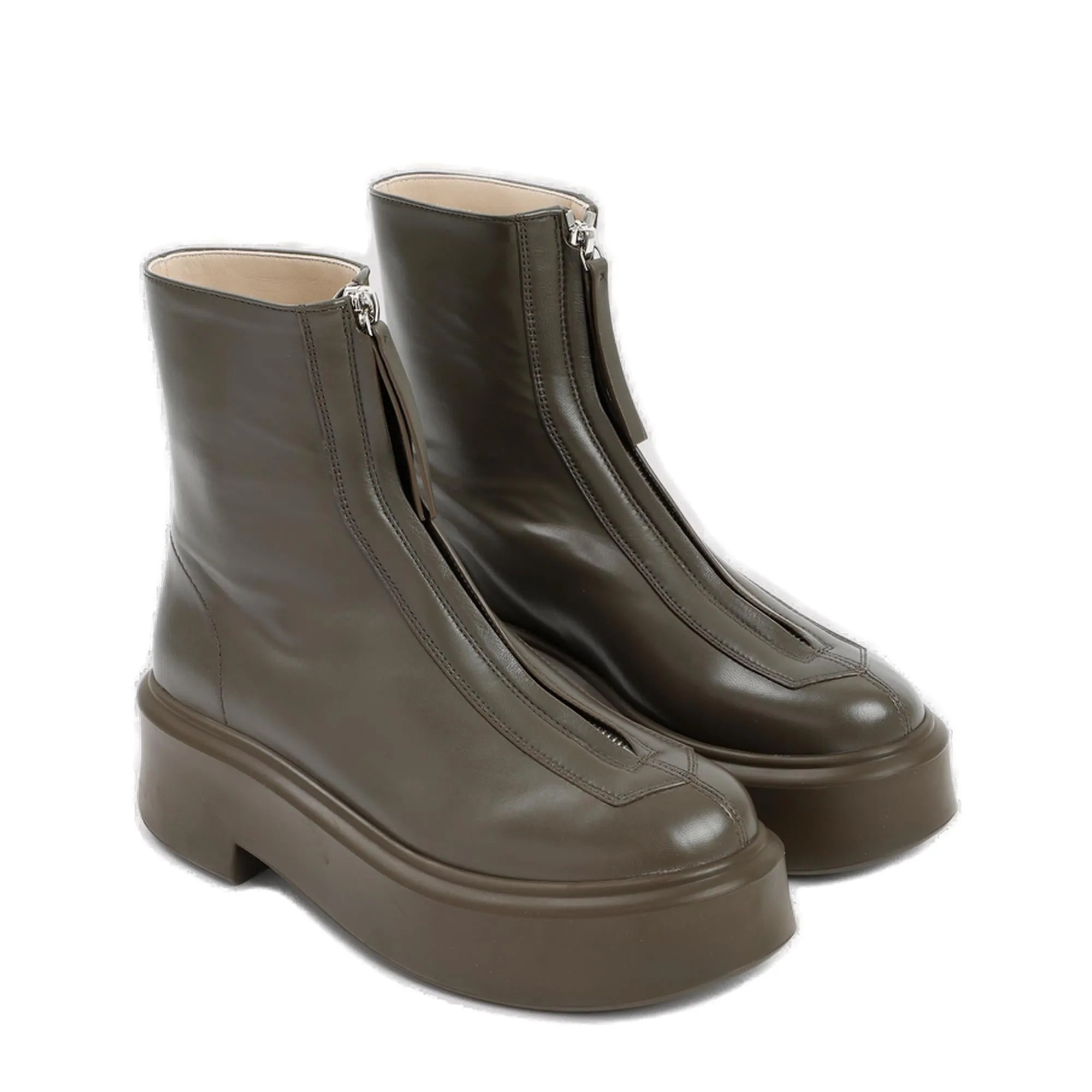The Row Zipped Ankle Boots