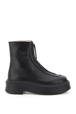 The Row Zipped Ankle Boots