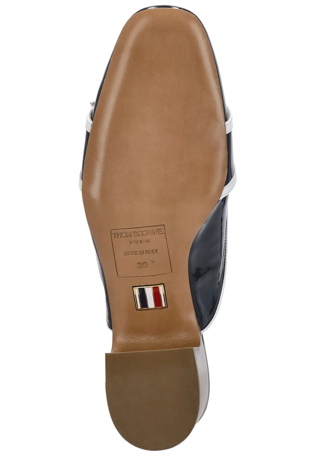 Thom Browne RWB-Striped Low Block Heel Mules