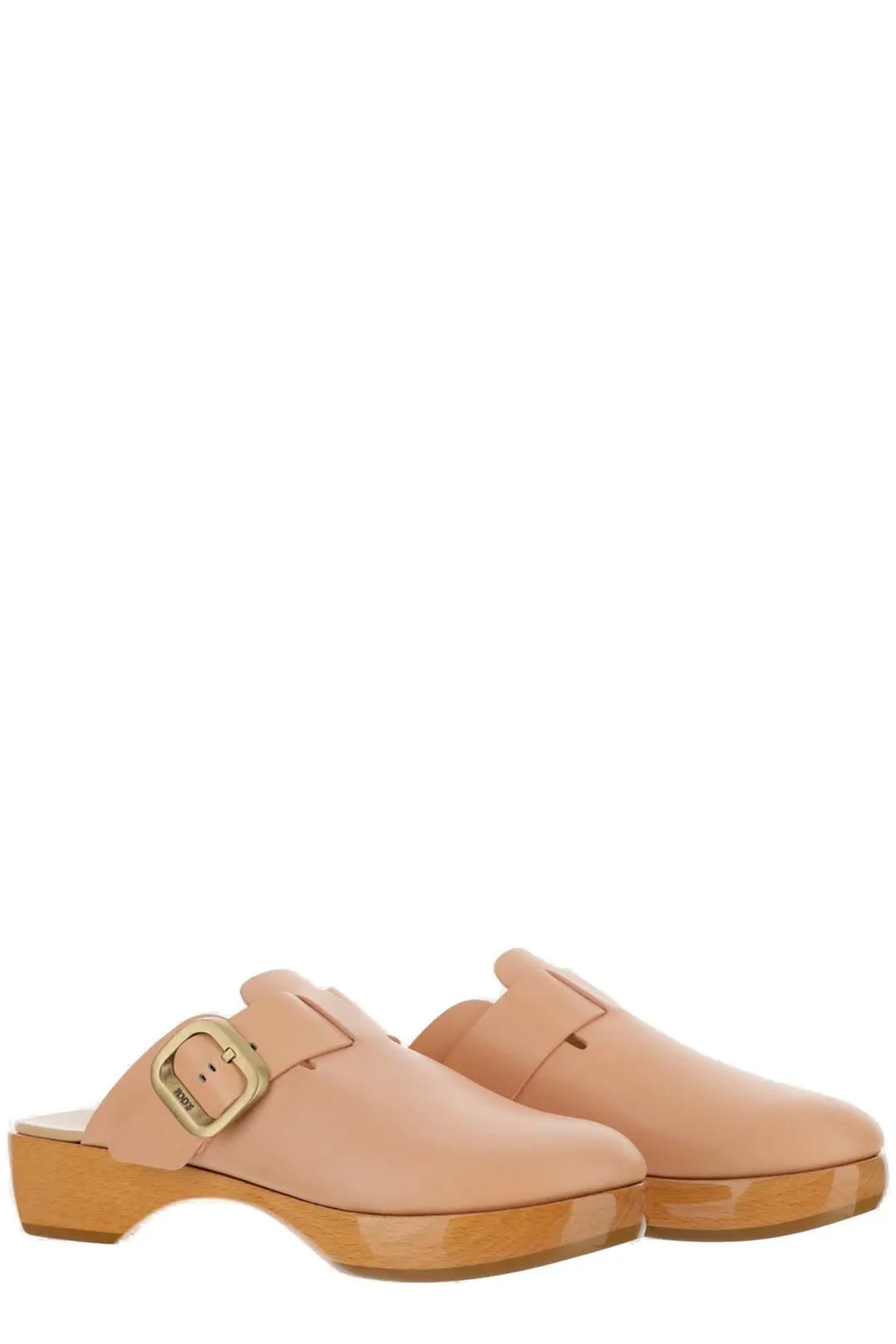 Tod's Logo Engraved Buckle Clogs