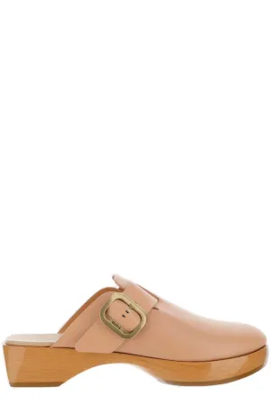 Tod's Logo Engraved Buckle Clogs