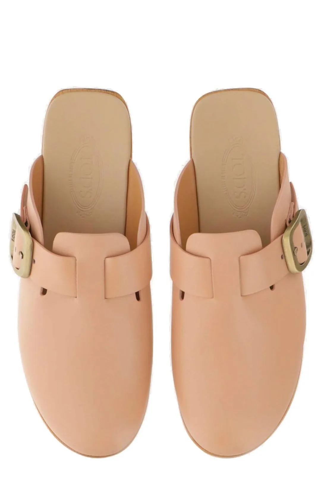 Tod's Logo Engraved Buckle Clogs