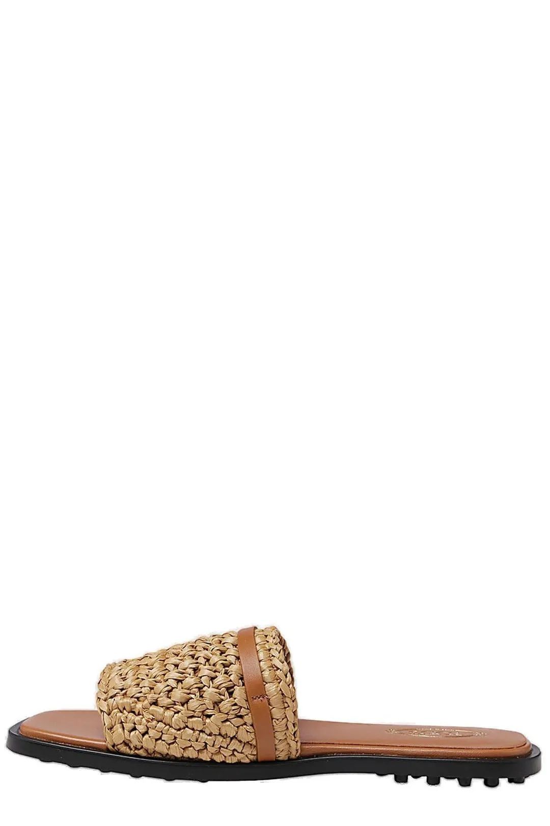 Tod's T-Strap Woven Slip-On Sandals