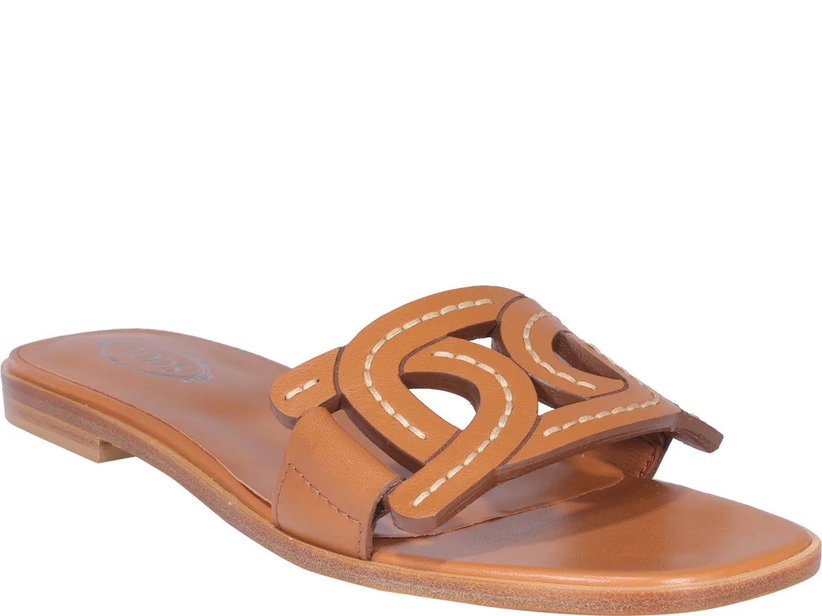 Tod's Woven Square-Toe Sandals