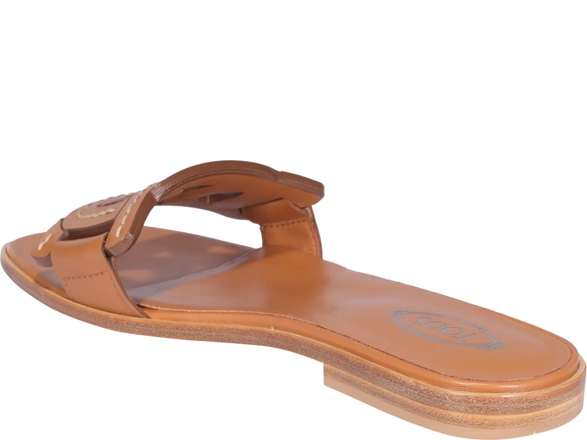 Tod's Woven Square-Toe Sandals