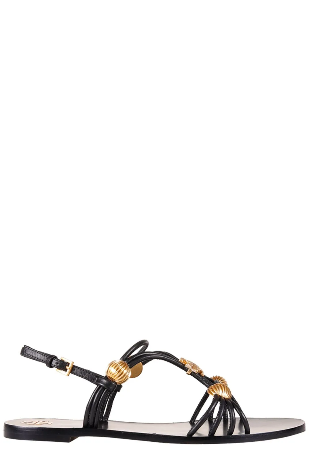Tory Burch Bead-Detail Crossover Strappy Sandals