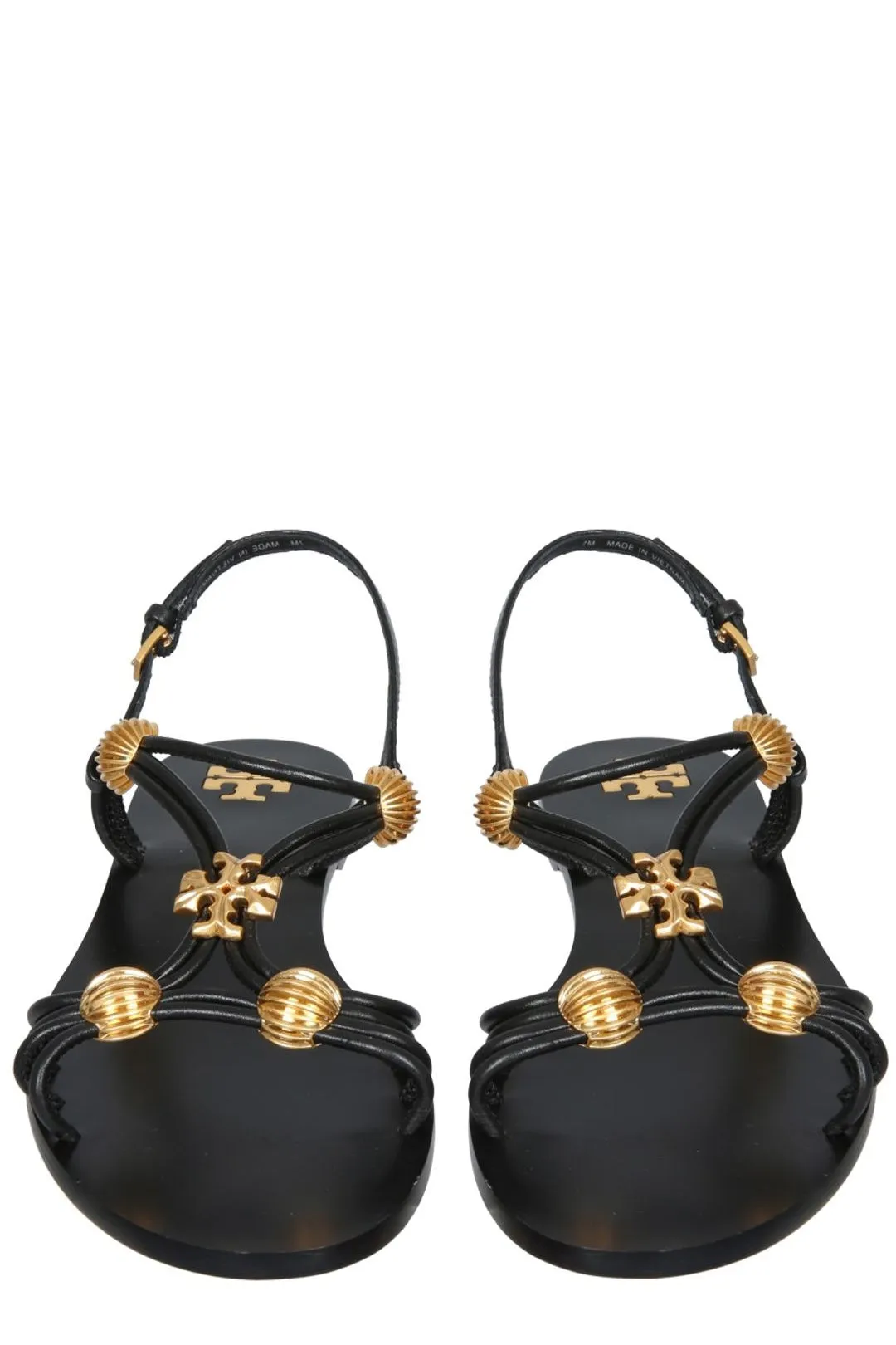 Tory Burch Bead-Detail Crossover Strappy Sandals