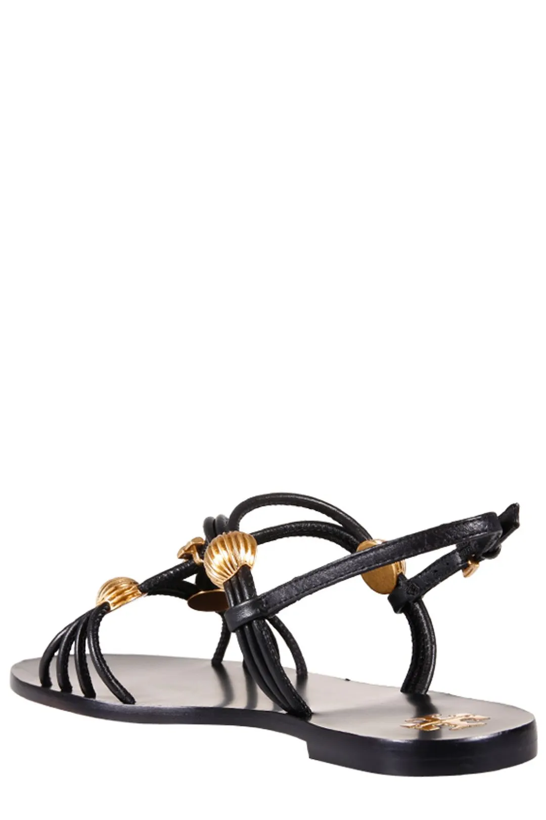Tory Burch Bead-Detail Crossover Strappy Sandals