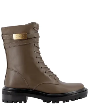 Tory Burch Buckle-Detailed Combat Boots