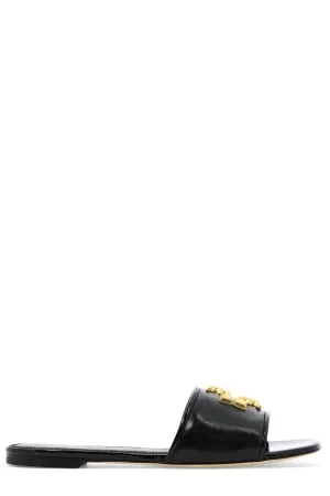Tory Burch Eleanor Logo Plaque Slip-On Sandals