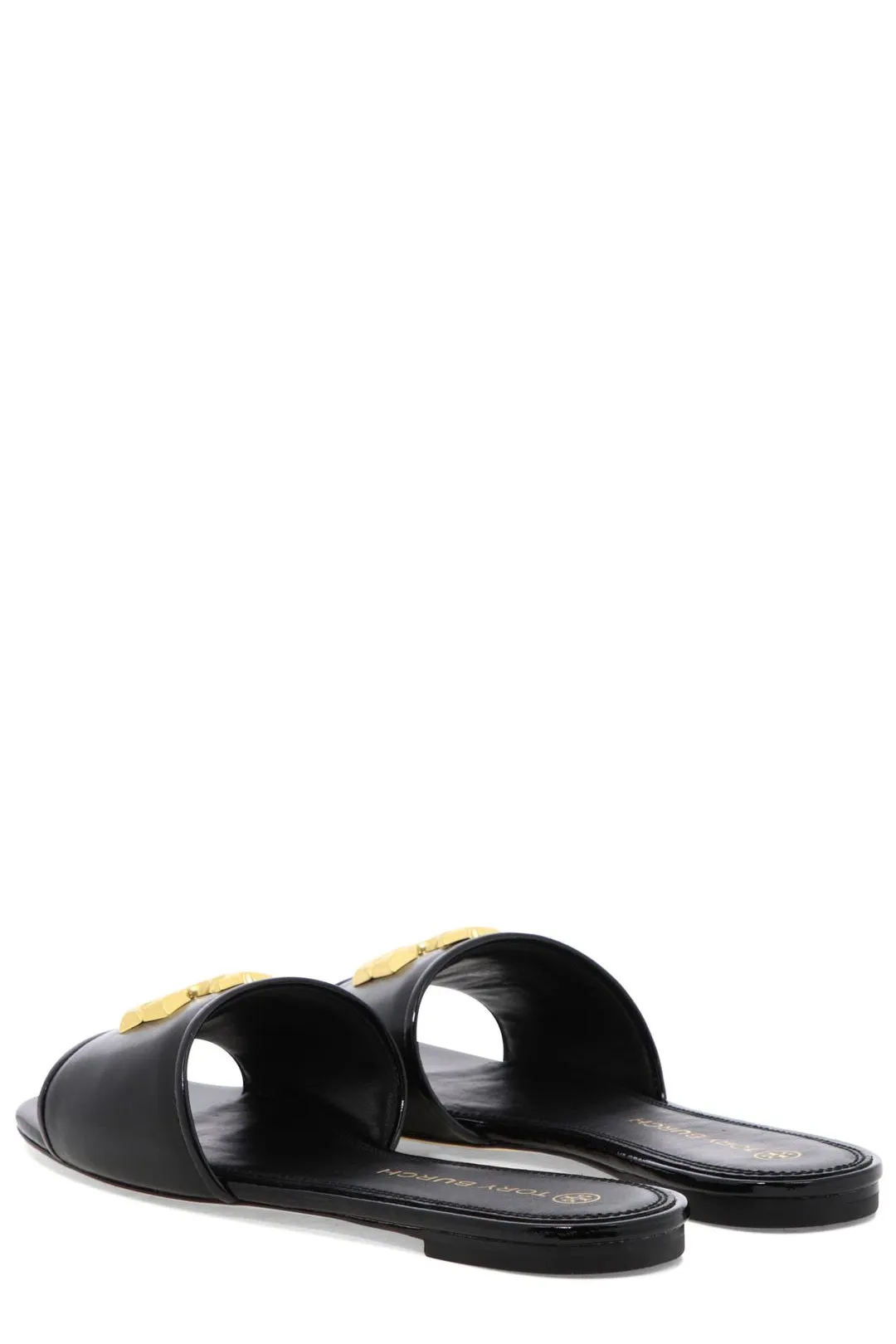 Tory Burch Eleanor Logo Plaque Slip-On Sandals