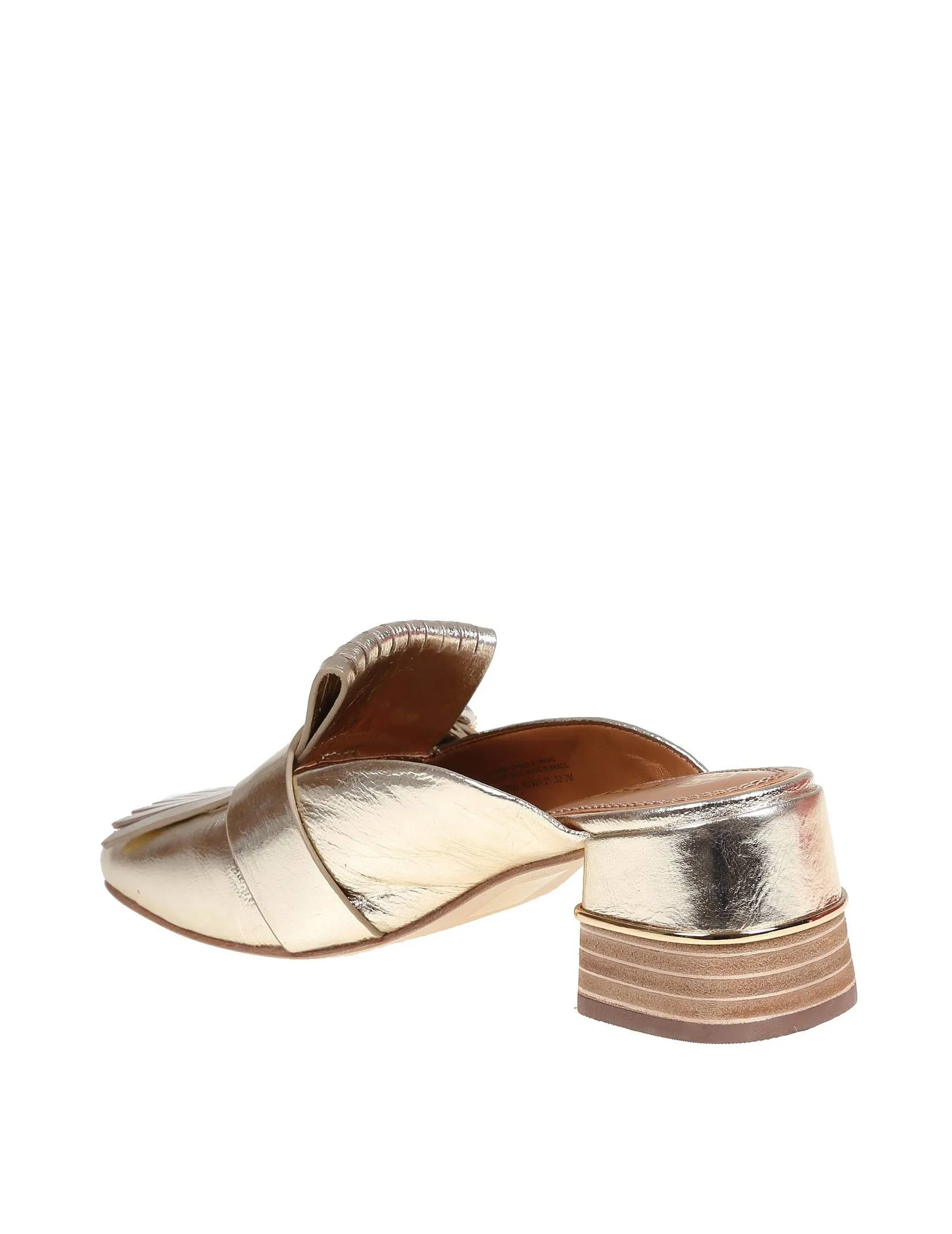 Tory Burch Kiltie Metallic Effect Buckle Detailed Mules